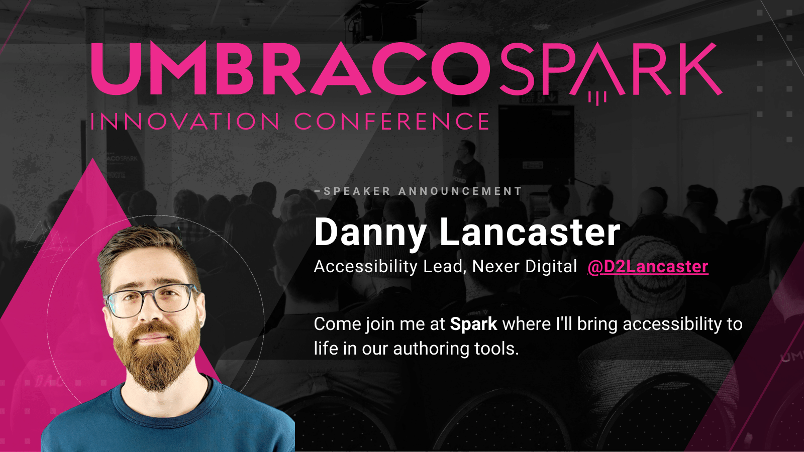 Umbraco Spark social banner for Danny Lancaster